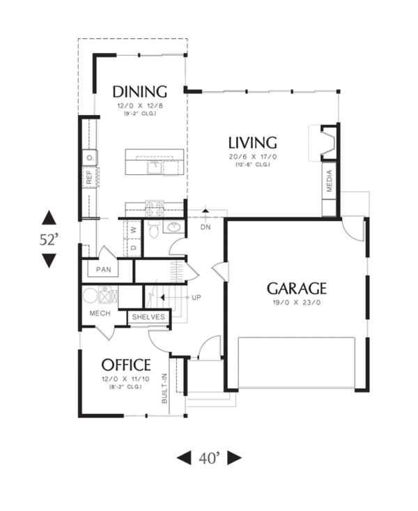 House Design - Modern Floor Plan - Main Floor Plan #48-525