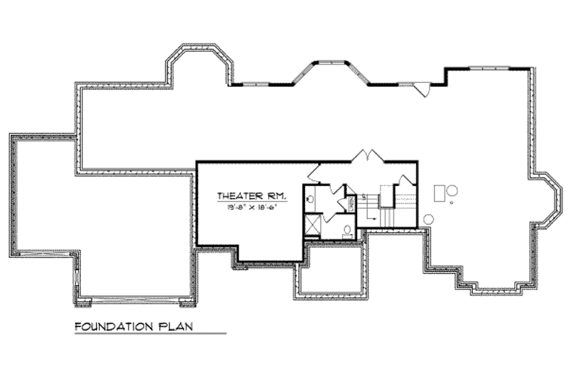 Home Plan - Floor Plan - Lower Floor for European House Plan #70-536 - 4 bed, 3.5 bath