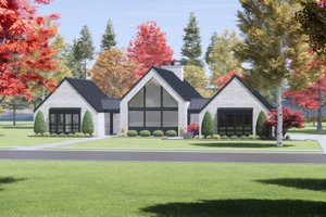 Exterior - Front Elevation 6 for Modern House Plan #1096-68 - 4 bed, 3 bath