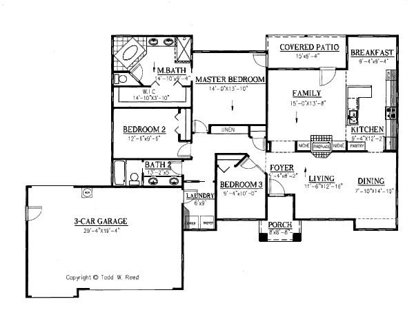 House Plan Design - Mediterranean Floor Plan - Main Floor Plan #437-11