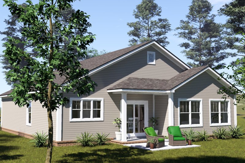 House Blueprint - Exterior - Rear Elevation for Cottage House Plan #513-2453 - 3 bed, 2.5 bath