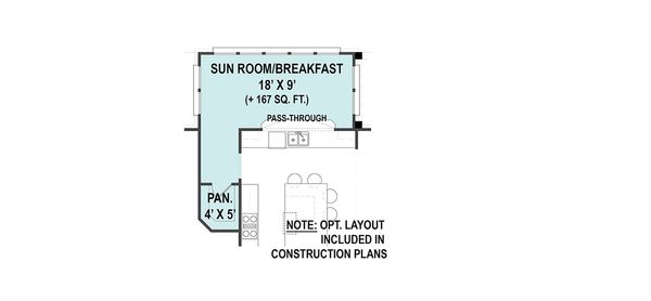 House Plan Design - Optional Sun Room/Breakfast