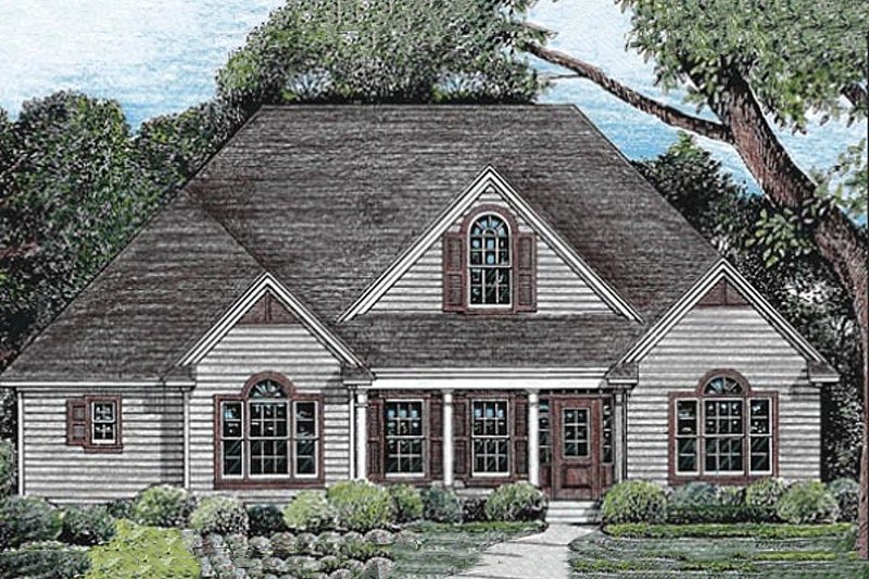 Dream House Plan - Traditional style, elevation