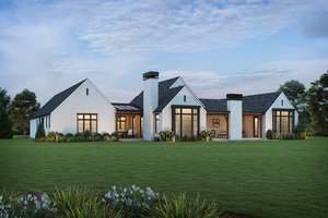 Exterior - Rear Elevation for European House Plan #48-1118 - 4 bed, 4.5 bath