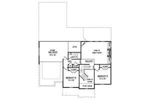 Floor Plan - Upper Floor for Traditional House Plan #424-282 - 3 bed, 2.5 bath