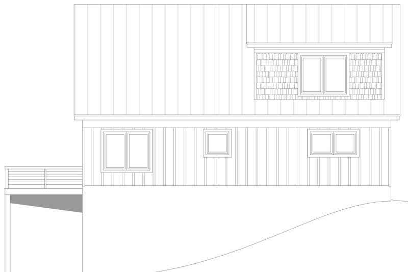 Architectural House Design - Exterior - Rear Elevation for Country House Plan #932-1396 - 3 bed, 2.5 bath