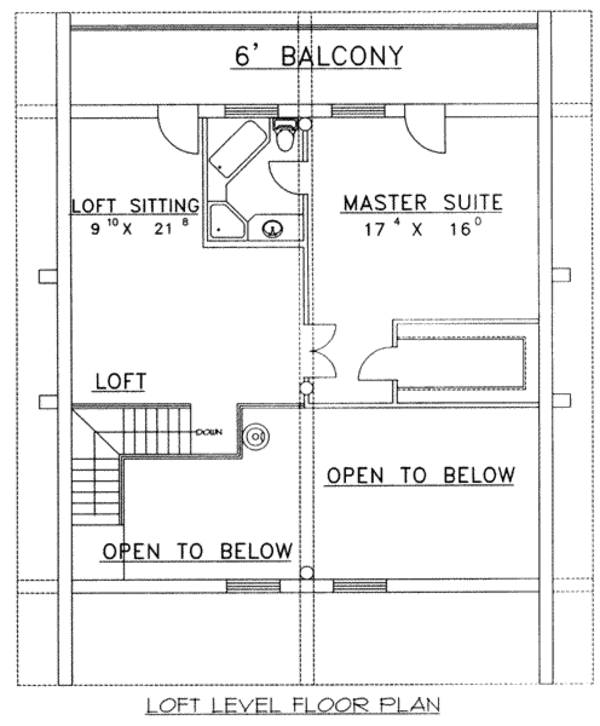 Home Plan - Log Floor Plan - Upper Floor Plan #117-495