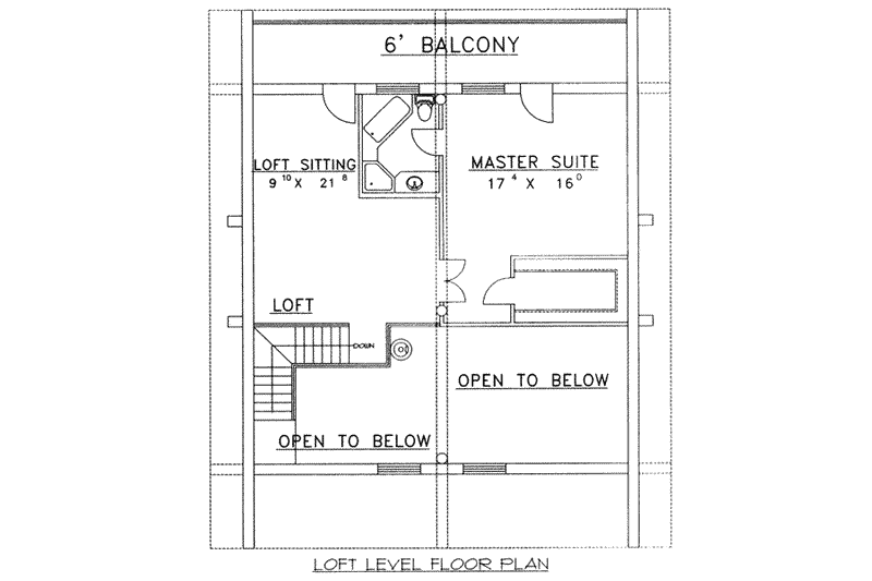 Home Plan - Floor Plan - Upper Floor for Log House Plan #117-495 - 2 bed, 3 bath