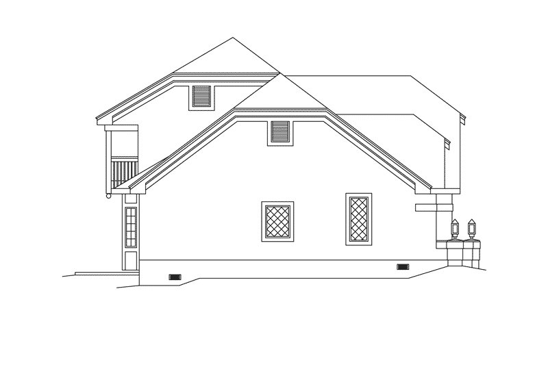 Architectural House Design - Exterior - Other Elevation for European House Plan #57-676 - 3 bed, 2.5 bath