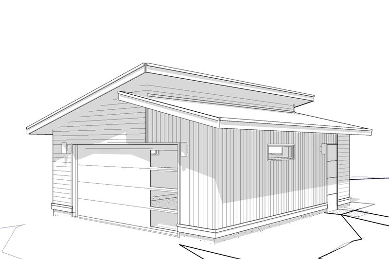 Dream House Plan - Exterior - Front Elevation 3 for Modern House Plan #895-174, 0 bath
