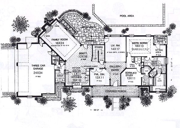 Colonial Floor Plan - Main Floor Plan #310-915