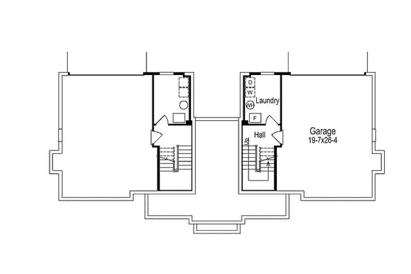 Home Plan - Floor Plan - Lower Floor for Traditional House Plan #57-568 - 3 bed, 2.5 bath