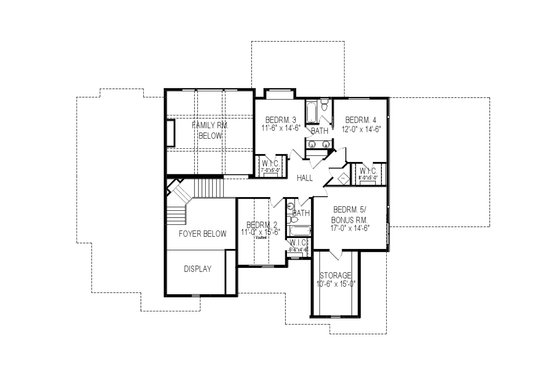 Floor Plan - Upper Floor for European House Plan #920-86 - 7 bed, 5 bath
