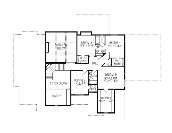 House Plan Design - European Floor Plan - Upper Floor Plan #920-86