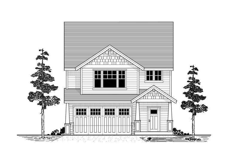 House Blueprint - Craftsman Exterior - Front Elevation Plan #53-630