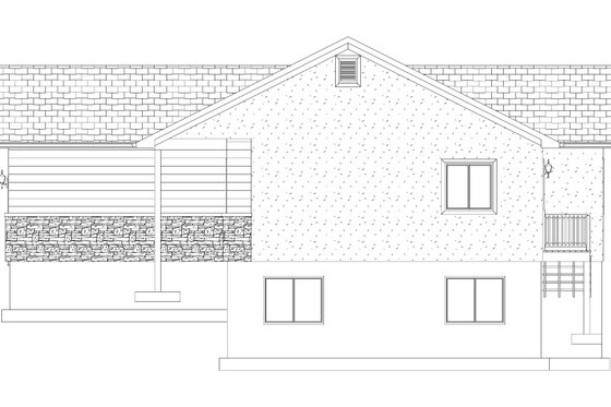 Exterior - Other Elevation 1 for Ranch House Plan #1060-423 - 2 bed, 2 bath