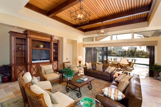 Interior - Family Room for Mediterranean House Plan #548-2 - 4 bed, 4.5 bath