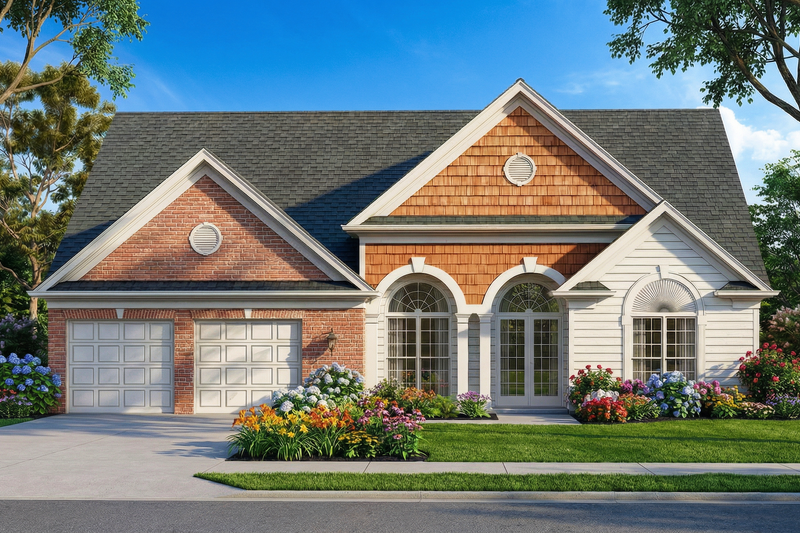 House Plan Design - Exterior - Front Elevation 5 for European House Plan #119-262 - 3 bed, 2 bath
