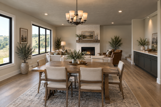 Interior - Family Room for Barndominium House Plan #1093-9 - 4 bed, 3.5 bath