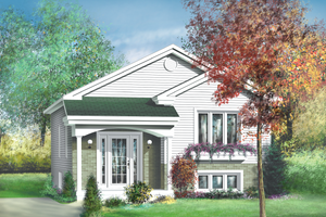 Cottage Exterior - Front Elevation Plan #25-121