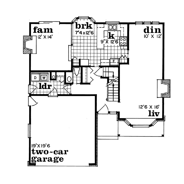 European Floor Plan - Main Floor Plan #47-451