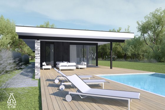 Exterior - Other Elevation 1 for Modern House Plan #552-7 - 3 bed, 2 bath