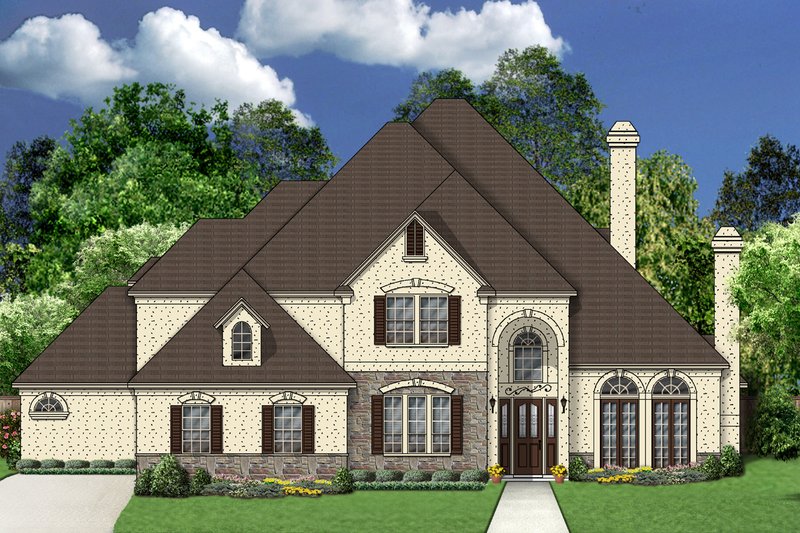 Architectural House Design - European Exterior - Front Elevation Plan #84-423