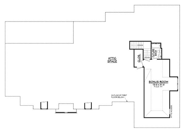 Architectural House Design - European Floor Plan - Upper Floor Plan #430-128