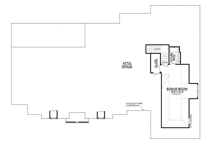 Dream House Plan - Floor Plan - Upper Floor for European House Plan #430-128 - 4 bed, 3 bath