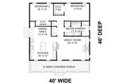 Farmhouse Style House Plan - 2 Beds 1 Baths 1520 Sq/Ft Plan #44-233 