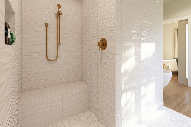 Architectural House Design - Interior - Master Bathroom 2 for Farmhouse House Plan #126-310 - 3 bed, 2.5 bath