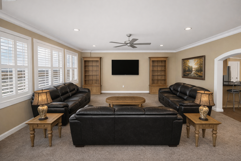 House Design - Interior - Family Room for Craftsman House Plan #1060-457 - 2 bed, 2 bath