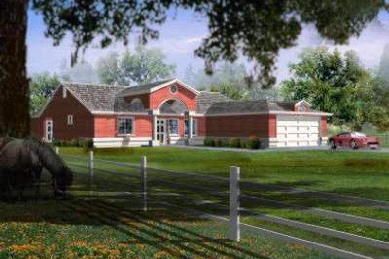 Adobe / Southwestern Style House Plan - 4 Beds 3 Baths 1789 Sq/Ft Plan #1-368