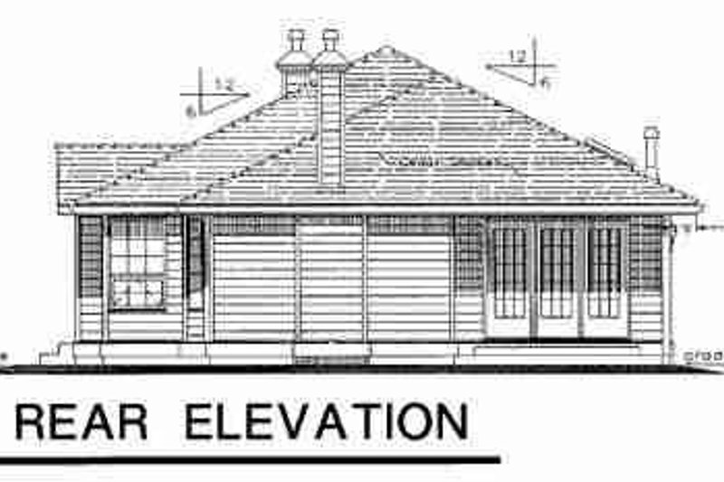 Dream House Plan - Exterior - Rear Elevation for Traditional House Plan #18-9260 - 2 bed, 2 bath