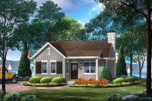 Cottage Exterior - Front Elevation Plan #22-572