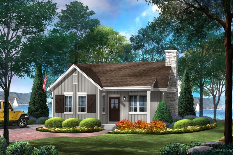 Home Plan - Cottage Exterior - Front Elevation Plan #22-572