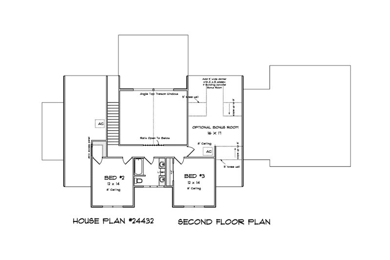Home Plan - Floor Plan - Upper Floor for Farmhouse House Plan #513-2224 - 4 bed, 3.5 bath