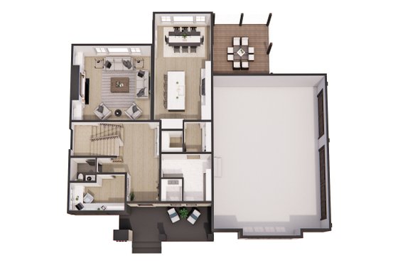 Floor Plan - Main Floor 1 for Craftsman House Plan #51-1267 - 4 bed, 3.5 bath