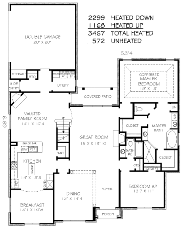 Traditional Floor Plan - Main Floor Plan #424-355