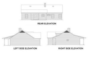 Exterior - Rear Elevation for Traditional House Plan #16-180 - 3 bed, 2 bath