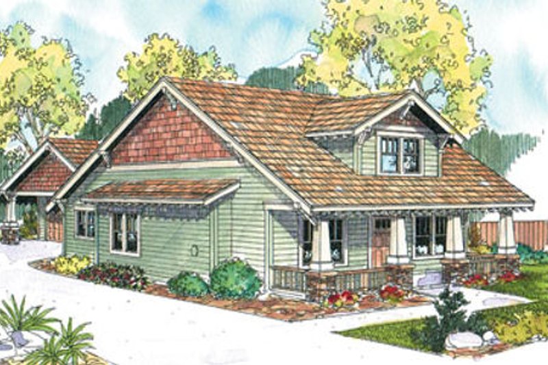 Architectural House Design - Craftsman Exterior - Front Elevation Plan #124-669