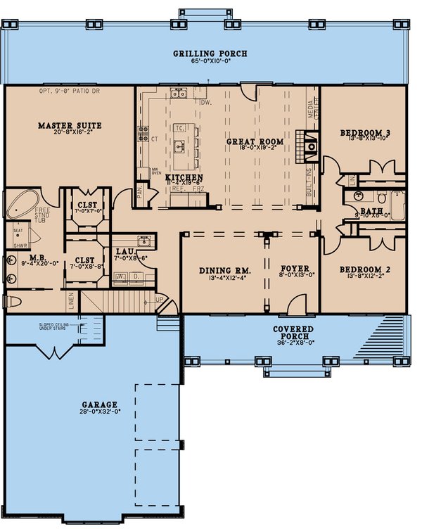 Traditional Floor Plan - Main Floor Plan #923-266