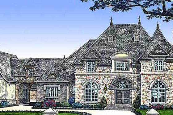 European Exterior - Front Elevation Plan #310-352