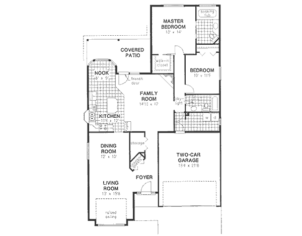 Architectural House Design - Traditional Floor Plan - Main Floor Plan #18-9061