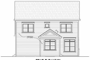 Exterior - Rear Elevation for Traditional House Plan #20-2346 - 4 bed, 2.5 bath