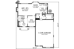 Floor Plan - Main Floor for Traditional House Plan #70-733 - 4 bed, 3.5 bath
