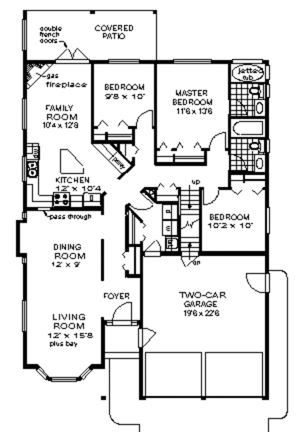 House Blueprint - Ranch Floor Plan - Main Floor Plan #18-207