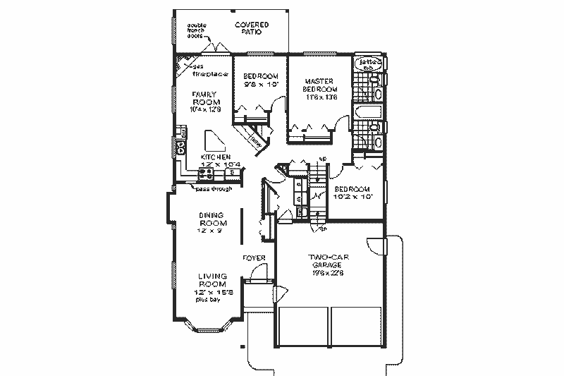 Dream House Plan - Floor Plan - Main Floor for Ranch House Plan #18-207 - 4 bed, 3 bath