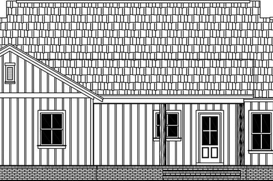 Exterior - Rear Elevation for Traditional House Plan #21-468 - 3 bed, 2.5 bath