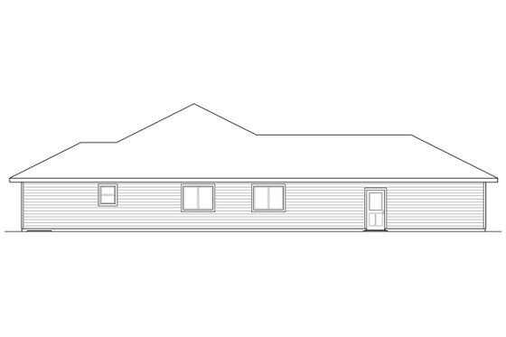 Exterior - Other Elevation for Prairie House Plan #124-911 - 3 bed, 2 bath